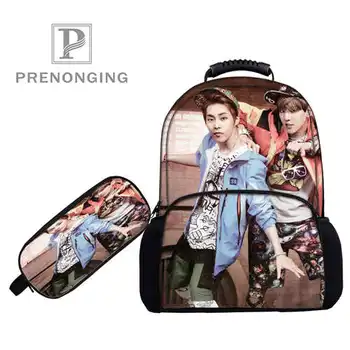 

Custom 17inch EXO (2) Backpacks Pen Bags 3D Printing School Women Men Travel Bags Boys Girls Book Computers Bag#1031-3-72