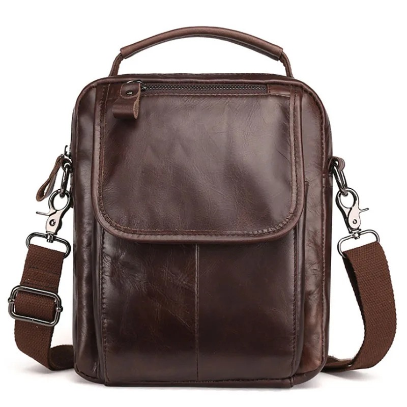 

Men High Quality Handbag Wax oil Genuine Genuine Leather Cowhide Business Crossbody Single Shoulder Bag Briefcase Handbags