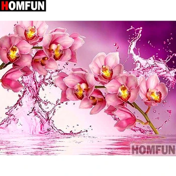 

HOMFUN Full Square/Round Drill 5D DIY Diamond Painting "Flower landscape" 3D Diamond Embroidery Cross Stitch Home Decor A19267