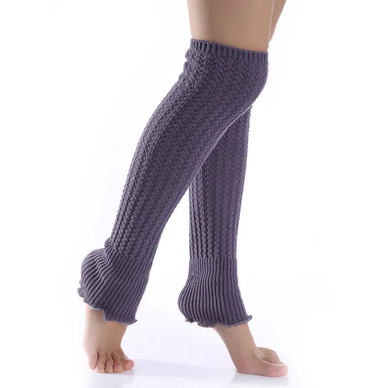 1pair Fashion Leg Warmers Woman Long Stockings Popular Hemp Flowers Knitting Step Foot Winter Warm Stocking GDD99