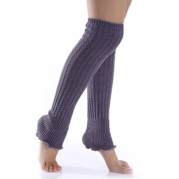 

1pair Fashion Leg Warmers Woman Long Stockings Popular Hemp Flowers Knitting Step Foot Winter Warm Stocking GDD99
