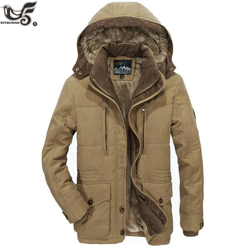 

Winter Jacket Men 5XL 6XL Cotton Padded Warm Parka Coat Casual Detachable Fur Hooded Wool Liner Male Jacket Windbreaker overcoat
