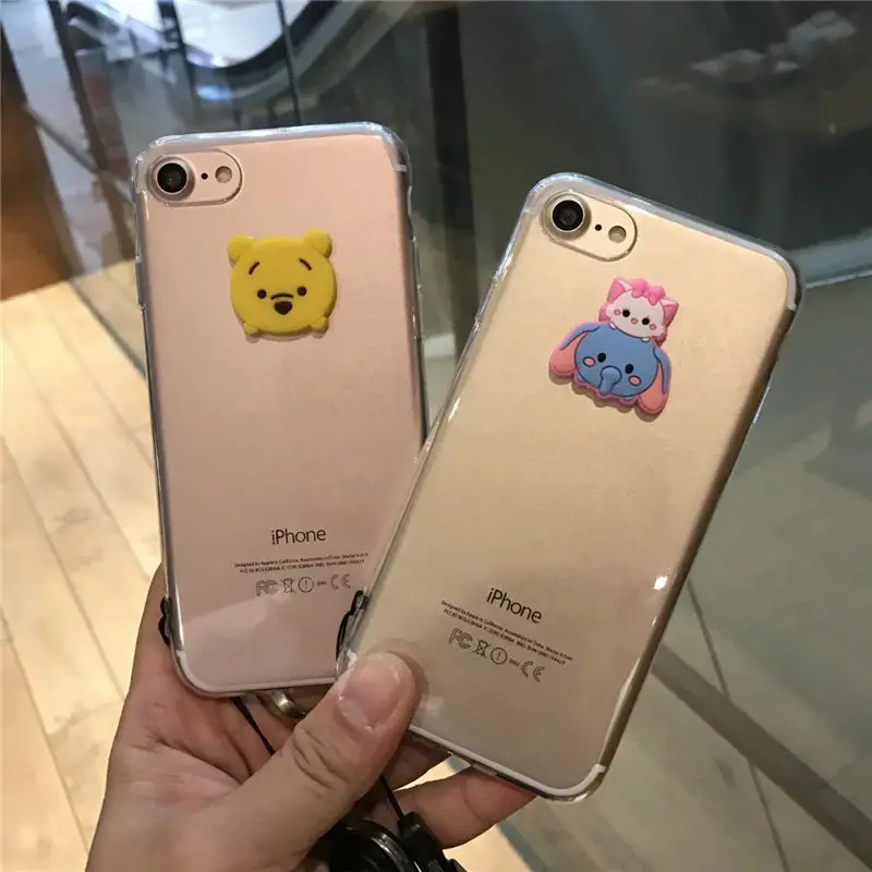 Новый 3D Винни-Пух Дамбо мультфильм чехол для мобильного телефона iPhone 6S 6 Plus 7 г