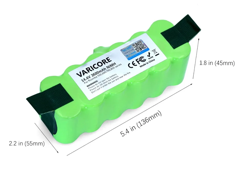 VariCore 14.4V 3600mAh Ni-MH Battery for iRobot 500 600 900 Series Vacuum Cleaner for iRobot  600 620 650 700 770 780 800