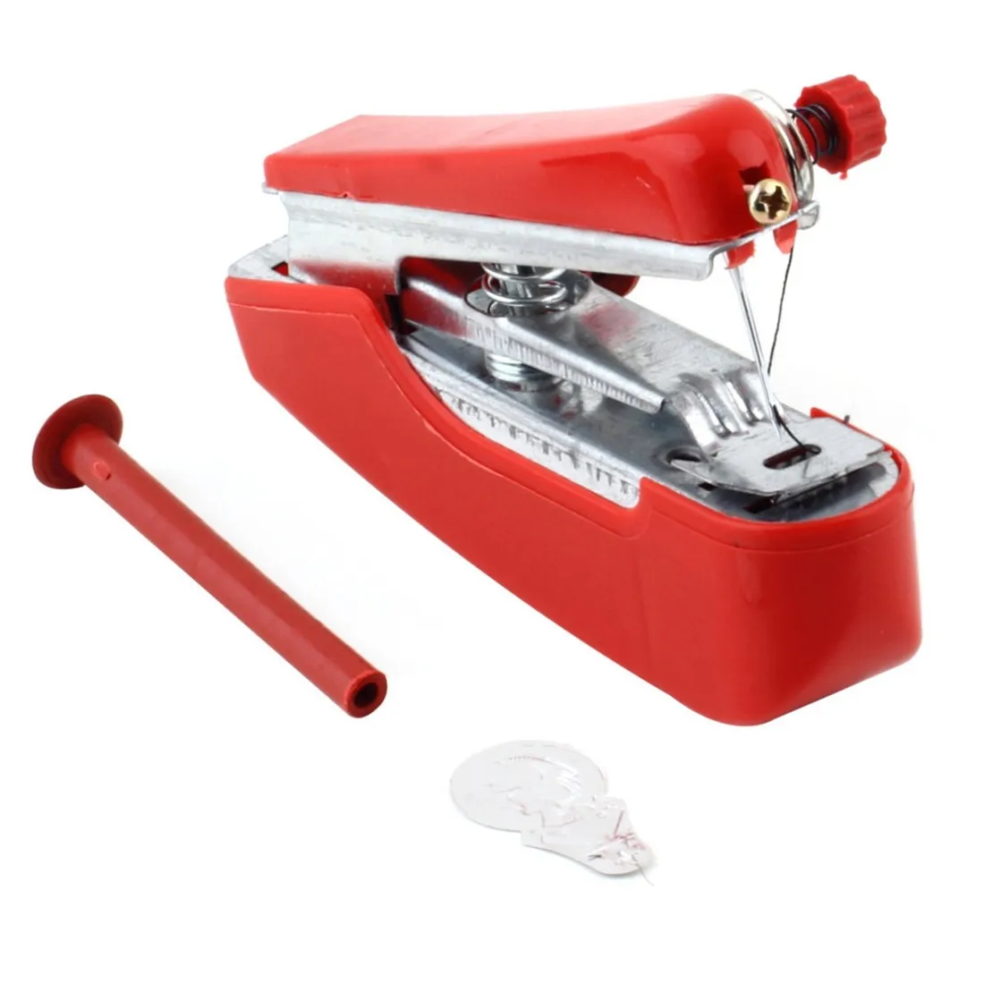 New 1Pcs Portable Needlework Cordless Mini Hand-Held Clothes Fabrics Sewing Machine
