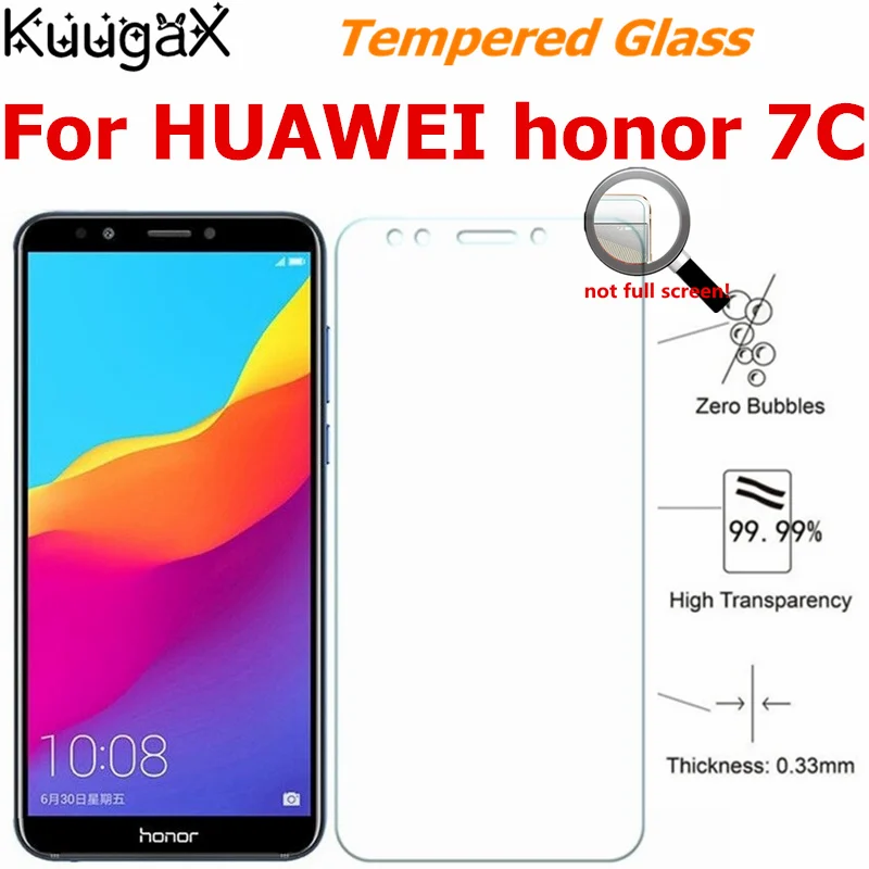 Защитная крышка для экрана закаленное стекло huawei Honor 7C 9H смартфон упрочненные