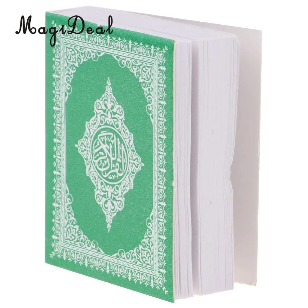 1/6 Scale Mini Holy Bible Book Model Dollhouse Miniatures Decoration for Study Room Green Cover
