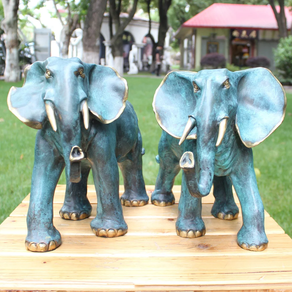 

mascot bronze works of art Home Furnishing plastic soft gift The Elephant Hotel decoration copper