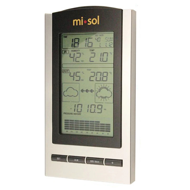 

MISOL LCD Digital Weather Station with Indoor Outdoor Wireless Temperature Humidity Monitor Temperature Humidity Weather Station