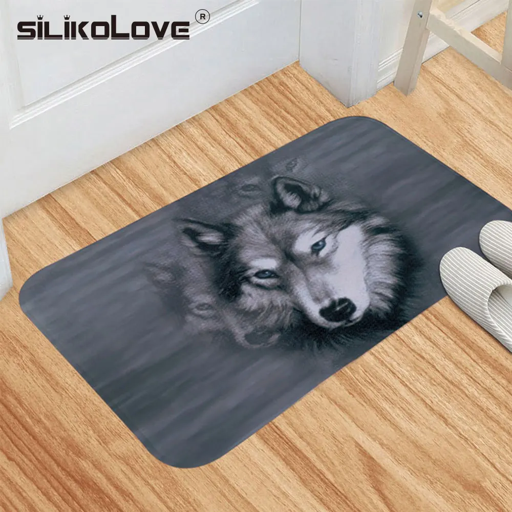 SILIKOLOVE 40*60 см Нескользящие Животные Собака Кошка волк коврик для ванной Ванная комната ковры dywaniki lazienkowe