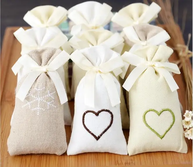 1PC Natural Incense Cotton Sachet Bag Wardrobe Car Flavor Aromatize Wardrobe Car Aromatherapy Desiccant Sachet Carbon Bag LF 183
