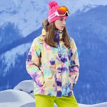 Качество Зимний Сноуборд Куртка Женщин Водонепроницаемый Ветрозащитный Открытый Лыжные Куртки Женщин Дышащий Капюшоном Пальто XS-L