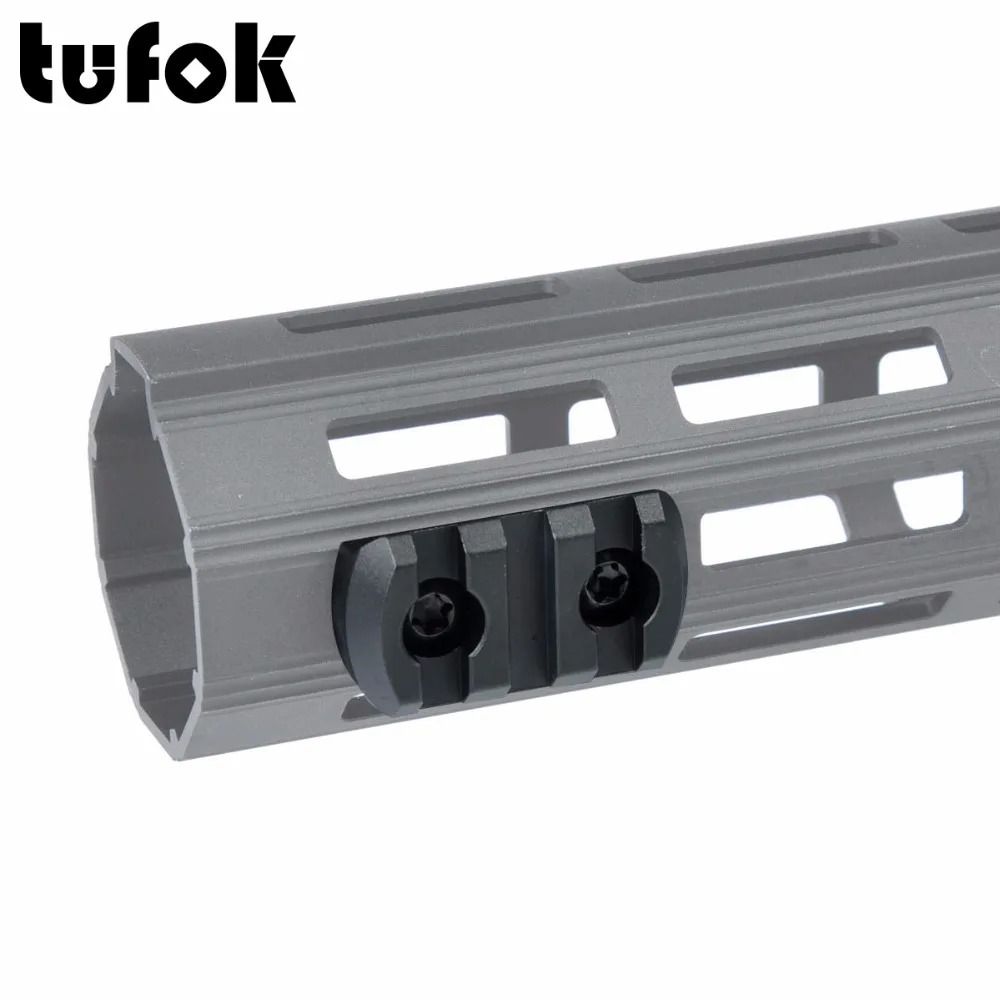 Tufok m-lok крепление Системы 3 слота Железнодорожный подходит м lok Handguard Quad рейку