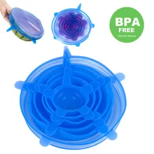 6 шт./компл. универсальный силиконовый Кухня Пан разлива крышка всасывания-чаша Пан Пособия по кулинарии ручки крышки горшок-кремния стрейч крышка