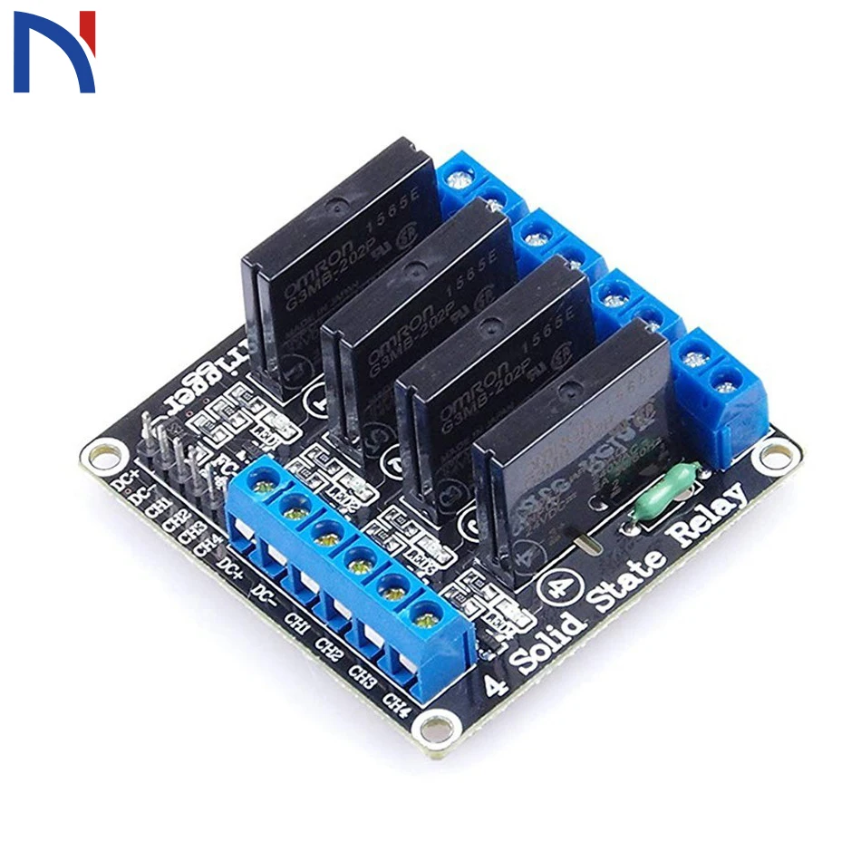 

4 Channel Solid State Relay Module Board High Level Trigger 5V 2A for Arduino Uno Duemilanove MEGA2560 MEGA1280 ARM DSP PIC