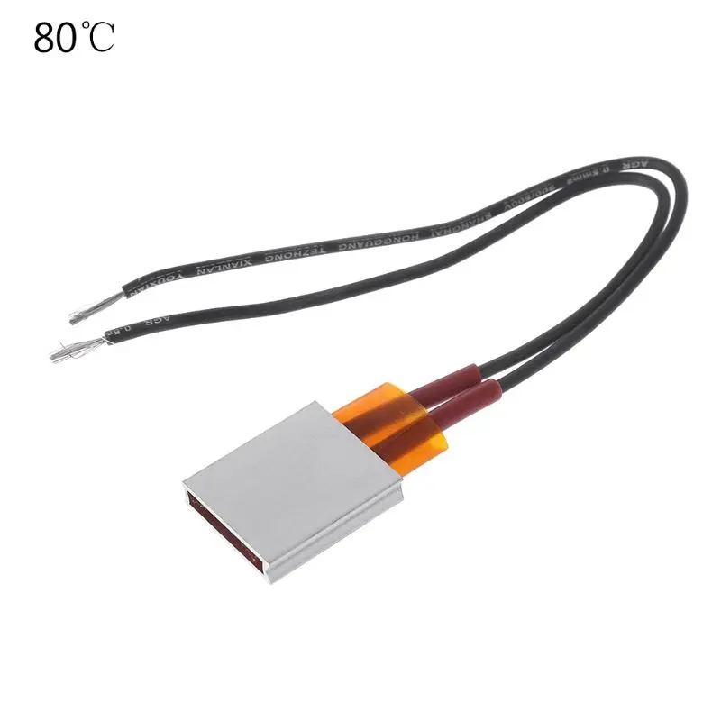 

12V PTC Ceramic Electric Heating Plate Aluminum Shell Ceramic Sheet Constant Temperature Heater 80/120/220 Degree