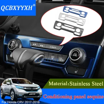 

QCBXYYXH Car Styling Conditional Panel Decorative Sequin For Honda CRV CR-V 2017 2018 Center Console Sticker Auto Interior Frame