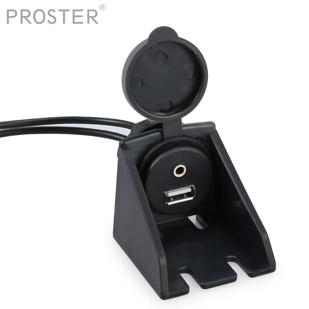 

PROSTER 1M USB Audio extension cable 3.5mm 1/8 Aux Extender Cable Flush Dash Mount Cable AUX In for Car/Boat and Motorcycle