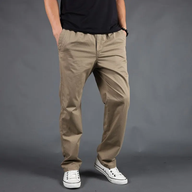 

Cotton Pants Men Plus Size 3XL Straight Casual Pants Multi-color Chinos Men Trousers pantalon homme