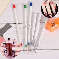 Новые 6 шт для дизайна ногтей Живопись Pen 3D Советы DIY Кисти для УФ-геля Набор для рисования цветок линии сетки Маникюрный Инструмент для Для