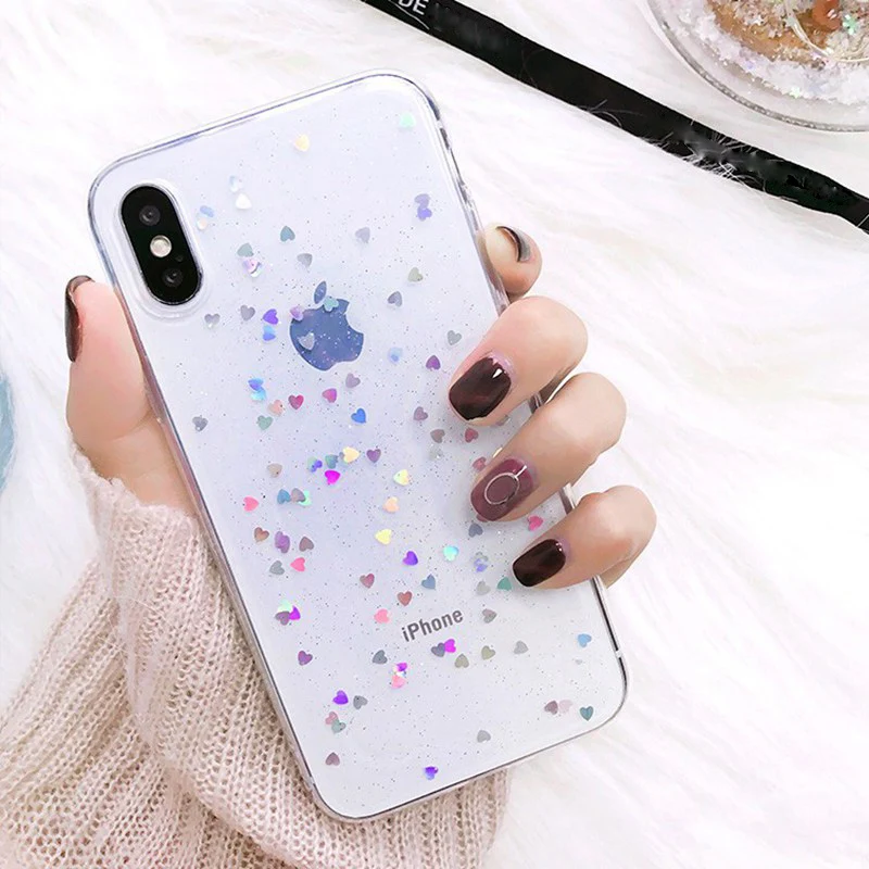 

Transparent For iphone 7 plus iphone7 Case Star Pattern Silicone Soft TPU for iphone6s plus iphone 6 Clear Crystal Black Cover