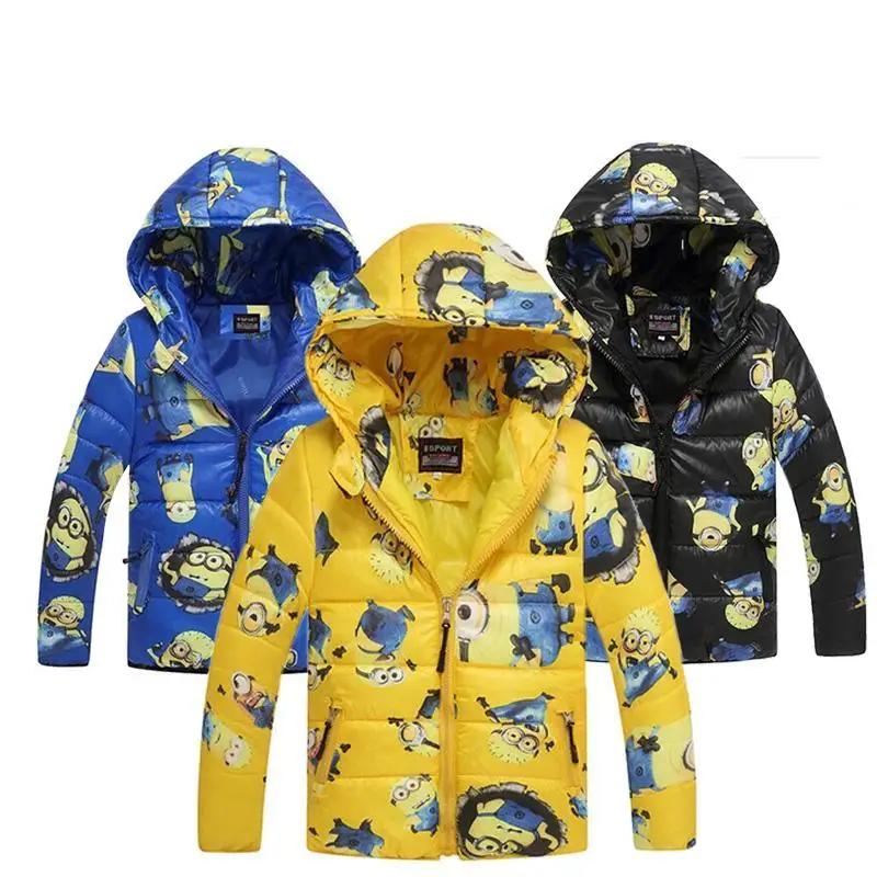 

Minion Jacket Kids Down Jacket For Boy Baby Minion Clothes Winter Down Coat Warm Baby Snowsuit Children Girl Hooded Short Coat