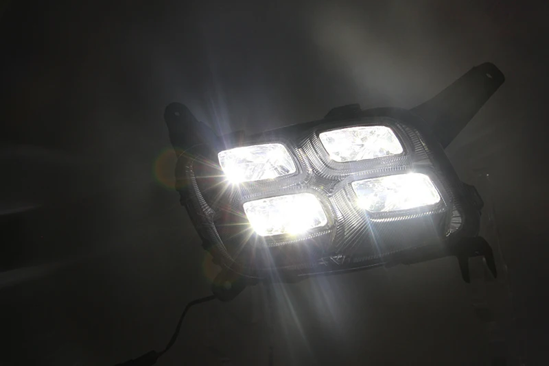 Автомобильная проблесковая 1 пара светодиодный Габаритные огни для Sportage R drl Противотуманные лампы 12V ABS DRL лампы дальнего света