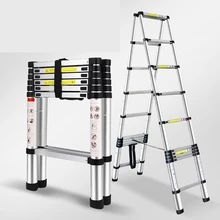 Échelle Double en alliage d'aluminium multifonction 3.2m, Portable, télescopique et pliable pour la maison