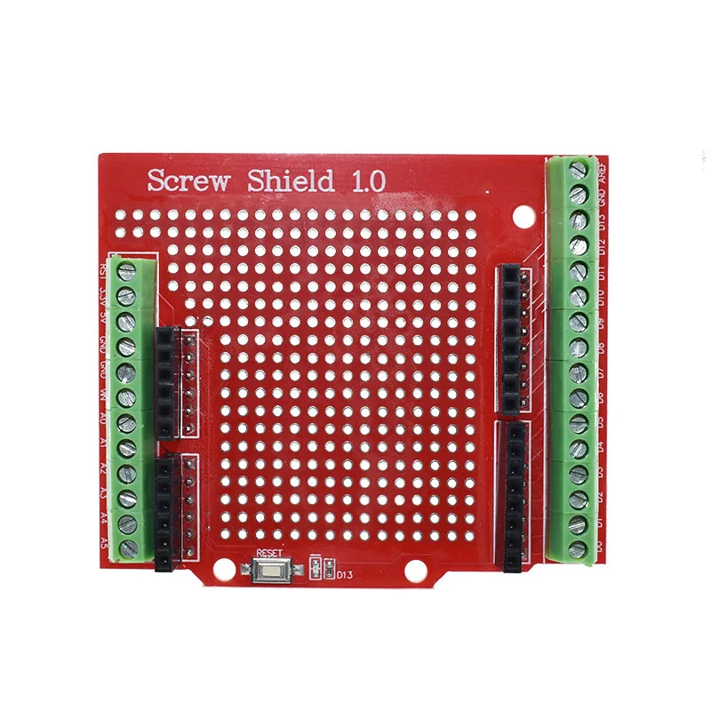 Screw Shield 1,0 Стандартный прото screw Shield Собранный прототип терминал Плата расширения forArduino открытие источник Кнопка сброса