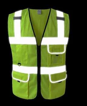 

New Style Breathable Mesh High Visibility Reflective Traffic Safety Cycling Vest Printable Words Logo