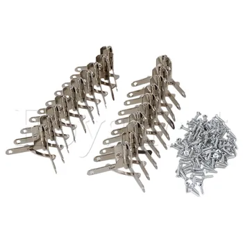 

20x Silver Decorative Hinges 28x21mm Hardware Accessories For Jewelry Box