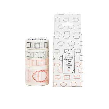

Hot sale 4 Roll/Lot Adhesive Paper Washi Tape Decorative Stickers New