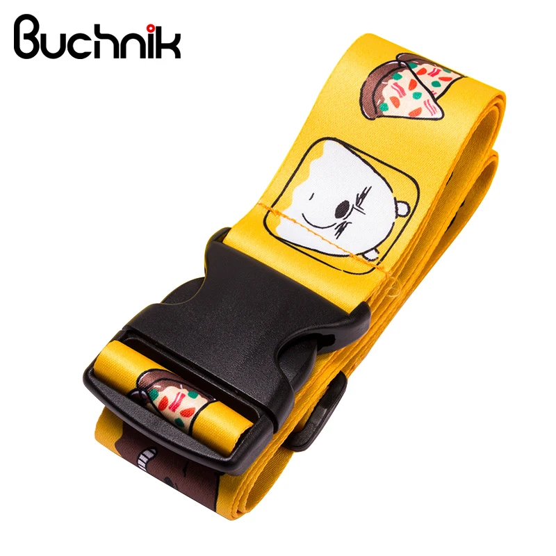 

BUCHNIK Cartoon Fixed Luggage Strap Suitcase Belts Travel Accessories PP Fabrics Adjustable Seat Belt Suitcase Parts Supply Item