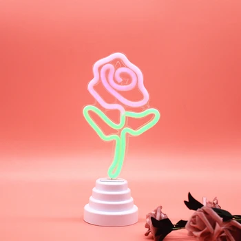 

TONGER Flower Table/Wall LED Neon Light Room Night Lamp Home Fashion Wall Decor