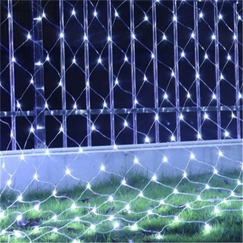 

3X2M or 1.5X1.5M Net Mesh String Light Garland Twinkle Star Outdoor Garden Wedding Party Window Curtain Fairy Holiday Decor