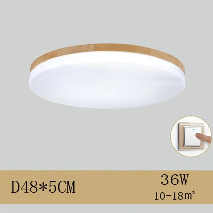 Ультратонкий Светодиодный потолочный светильник для гостиной, современные потолочные светильники - Цвет корпуса: D48 5CM