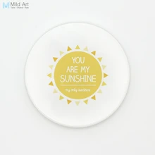 Nordic стиль Kawaii желтый солнце Отправить предложение Типографика керамика подставки подарок для детей творческий дом чашки кухня дополнительный коврик напитки