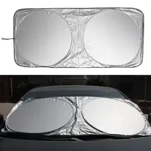 VODOOL 150X70 см автомобильный солнцезащитный козырек от солнца на лобовое стекло, козырек, покрытие на переднее и заднее стекло, УФ-защита, защитная пленка, отражающая Стайлинг автомобиля