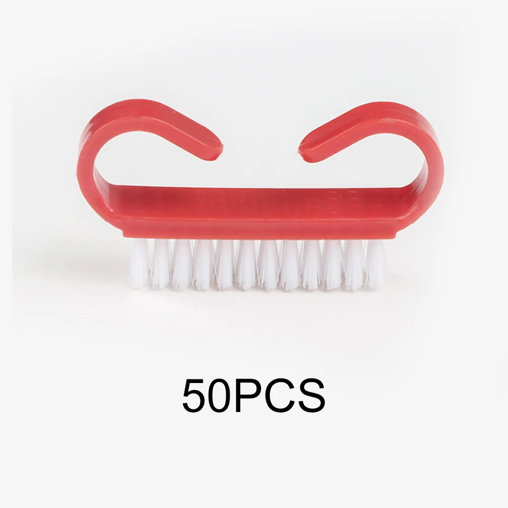 Red-50pcs 30/50 шт щетка для смахивания пыли с ногтей мягкие Пилочки для ногтей комплект силиконовая кисточка-Салфетка для уборки пыли инструмент для дизайна ногтей для удаления пыли Небольшой чистый угол инструменты - Цвет: Red-50pcs