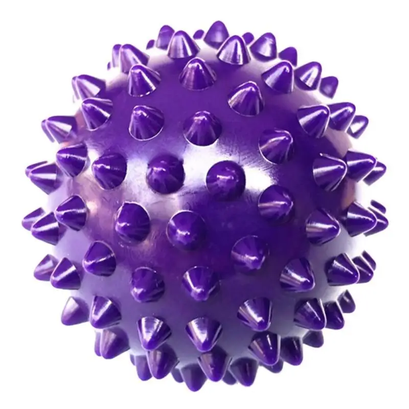 PVC Spiky Massage Ball Trigger Point Sport Fitness Hand Foot Pain Stress Relief Muscle Relax Ball Fitness Accessories - Цвет: Фиолетовый