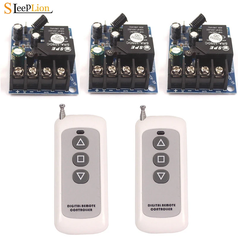 

Sleeplion 12V 14V 16V 18V 24V 36V 48V 30A Remote Switch Remote Control Switch Relay 30A 24V 12V 36V 48V Module Board 315/433MHz