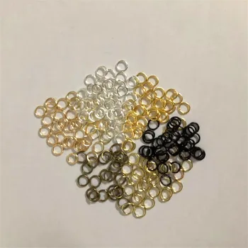

6mm Steel Silver Plated gold black 11 colors Open Jump Rings Jewelry Accessories Wholesale 100 Pcs / Lot