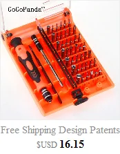 Дизайн патентов Магнитная отвертка набор 45 в 1 прецизионные отвертки инструменты с пинцетом и удлинительной планкой 6088A