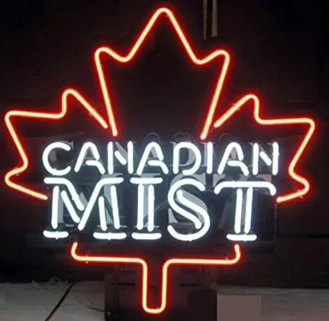 Custom Canadian Mist Whiskey Glass Neon Light Sign Beer Bar