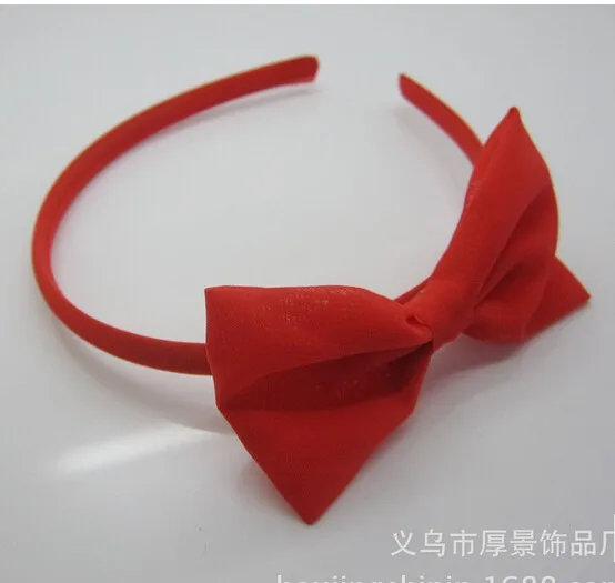 1 Set Girls Ribbon Bows Headband Thin Grosgrain Hairband For 