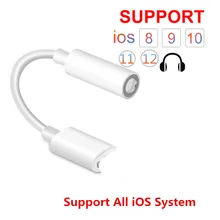 IOS 13 адаптер для наушников для iPhone 11 Pro Max 7 8 X XR AUX адаптер для Lightning Female до 3,5 мм штекер для наушников аудио кабель