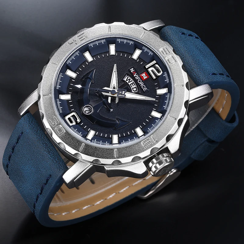  NAVIFORCE Men Watches Analog Date Clock Quartz Watch Men Army Military Wristwatch Luxury Brand Men 