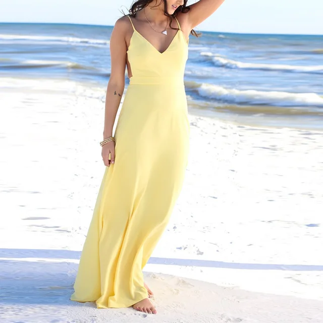 yellow beach wear