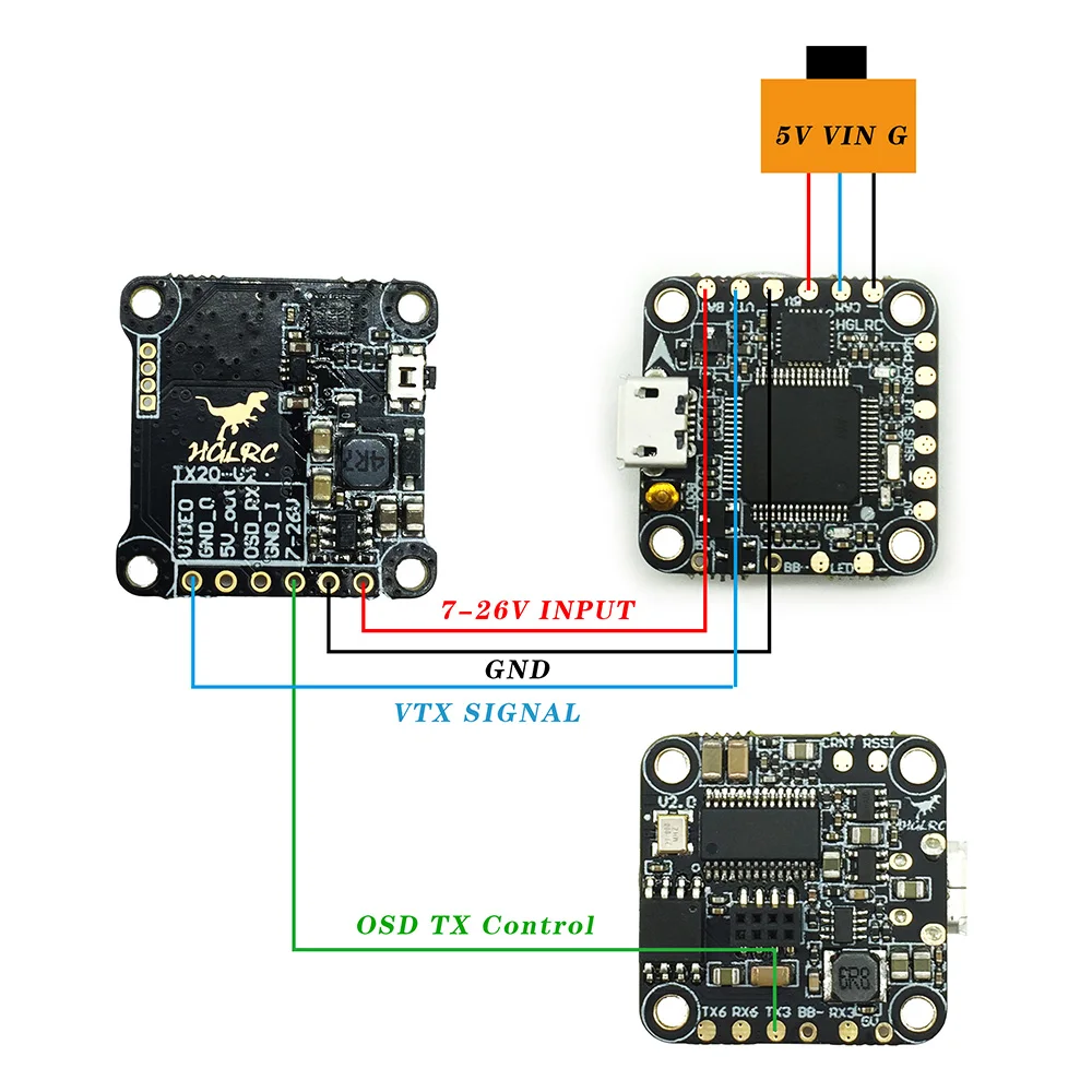 XJB F428-TX20.V2 F4 Flight Controller OSD 4in1 28A Blheli_S ESC 5.8G FPV Transmitter for RC Quadcopter Racing Drone Multicopter  (5)