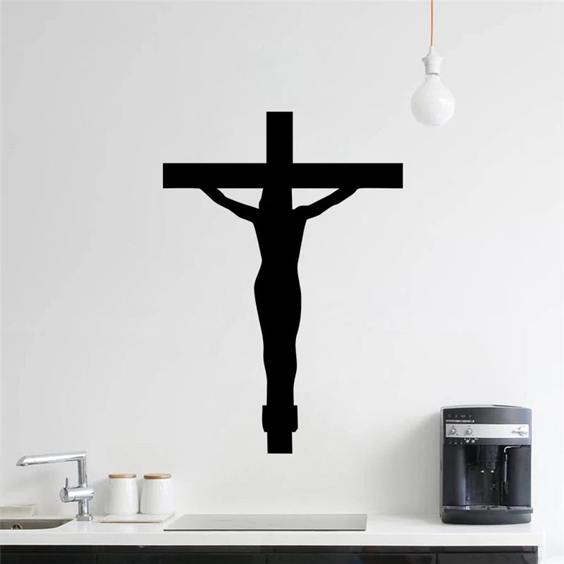 Jesus cross wall decals for living room home decoration diy stickers